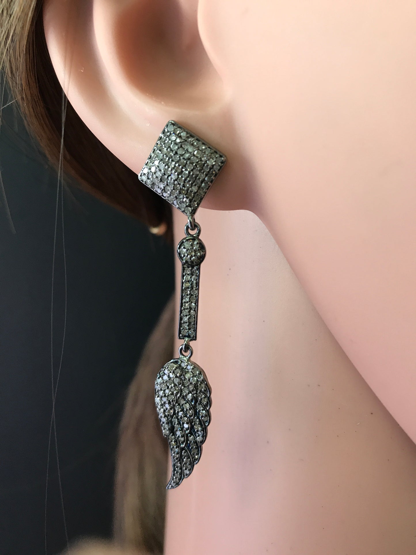 Angel Wing Diamond Earrings
