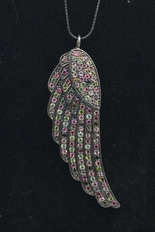 Angel Wing Shape Pave Pendant