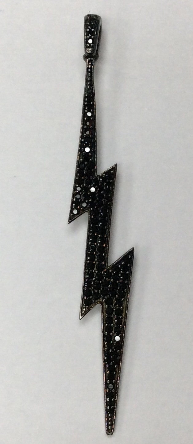 Lightning Black Spinel Charm