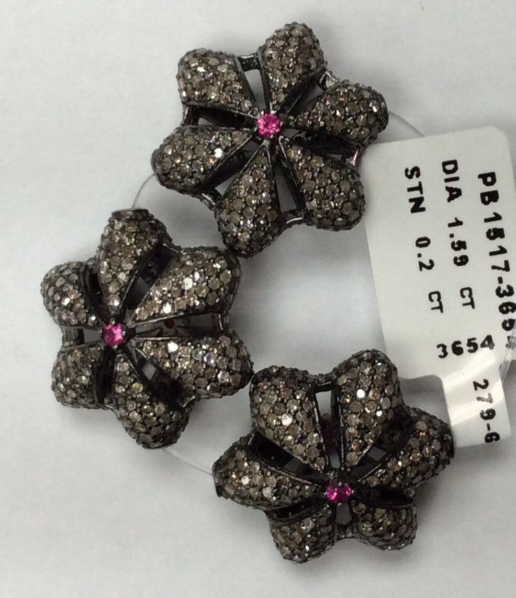 Flower Pave Diamond Bead