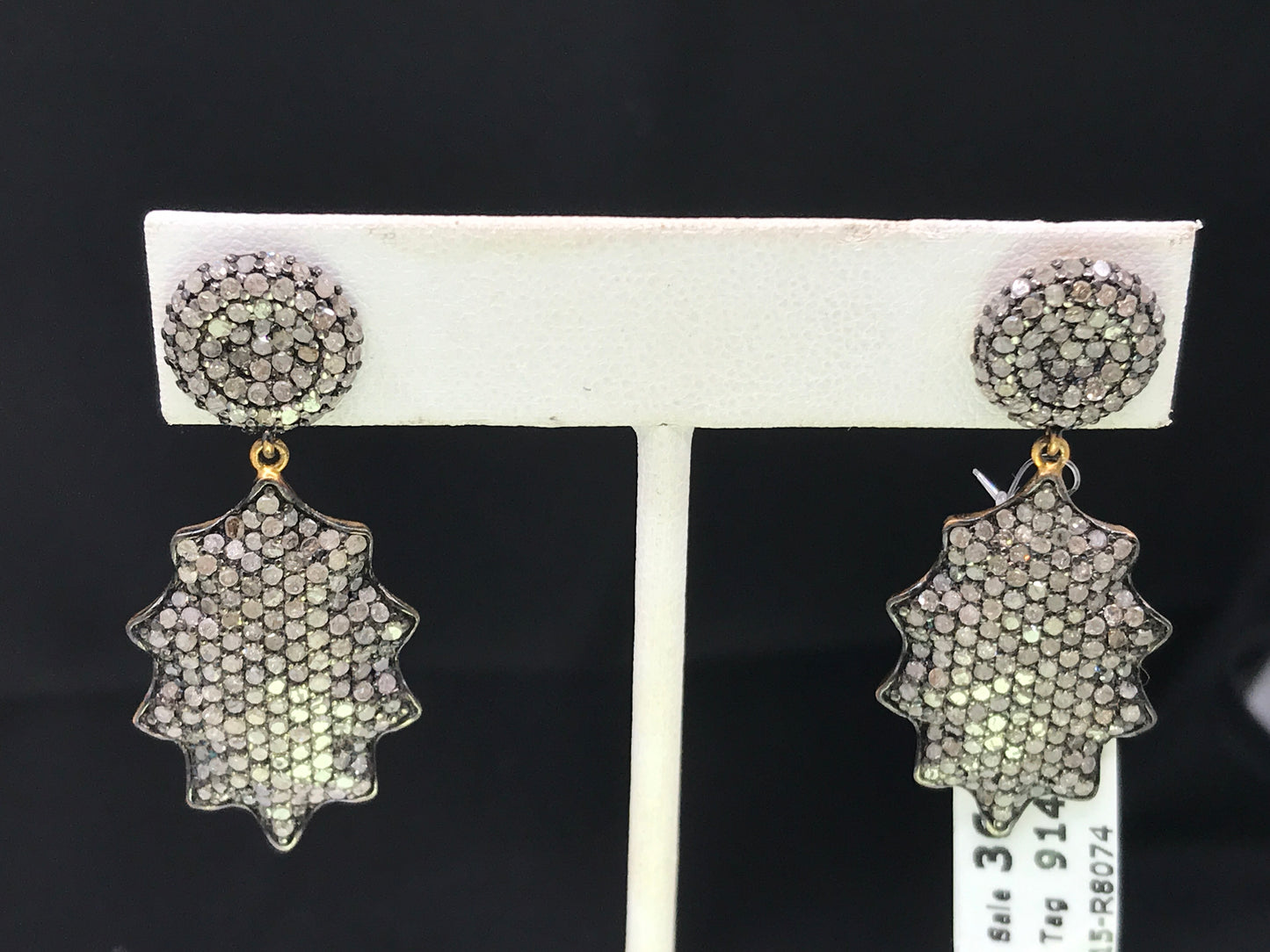 Diamond and Silver Earrings