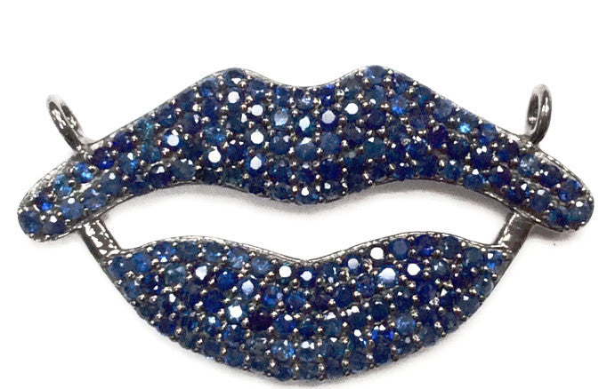 Lips Sapphire and Ruby Charm
