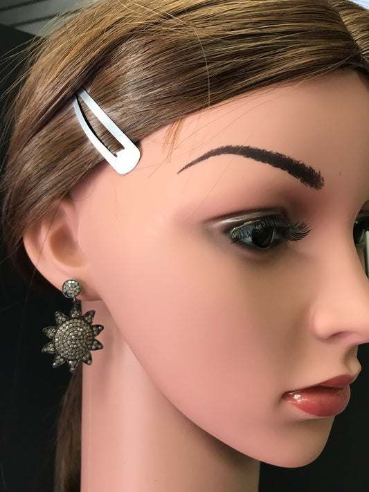 Diamond Flower Earrings