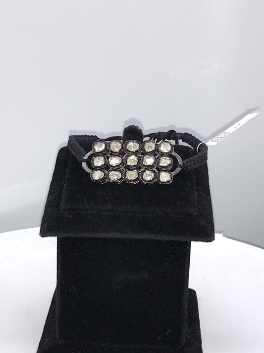 Polki Diamond Macrame Bracelet