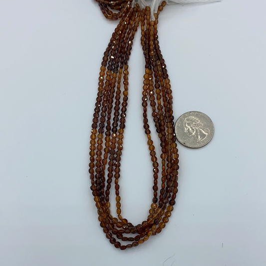 Garnet, Hessonite Garnet Faceted Beads Coin, Beads Coin Beads, Coin