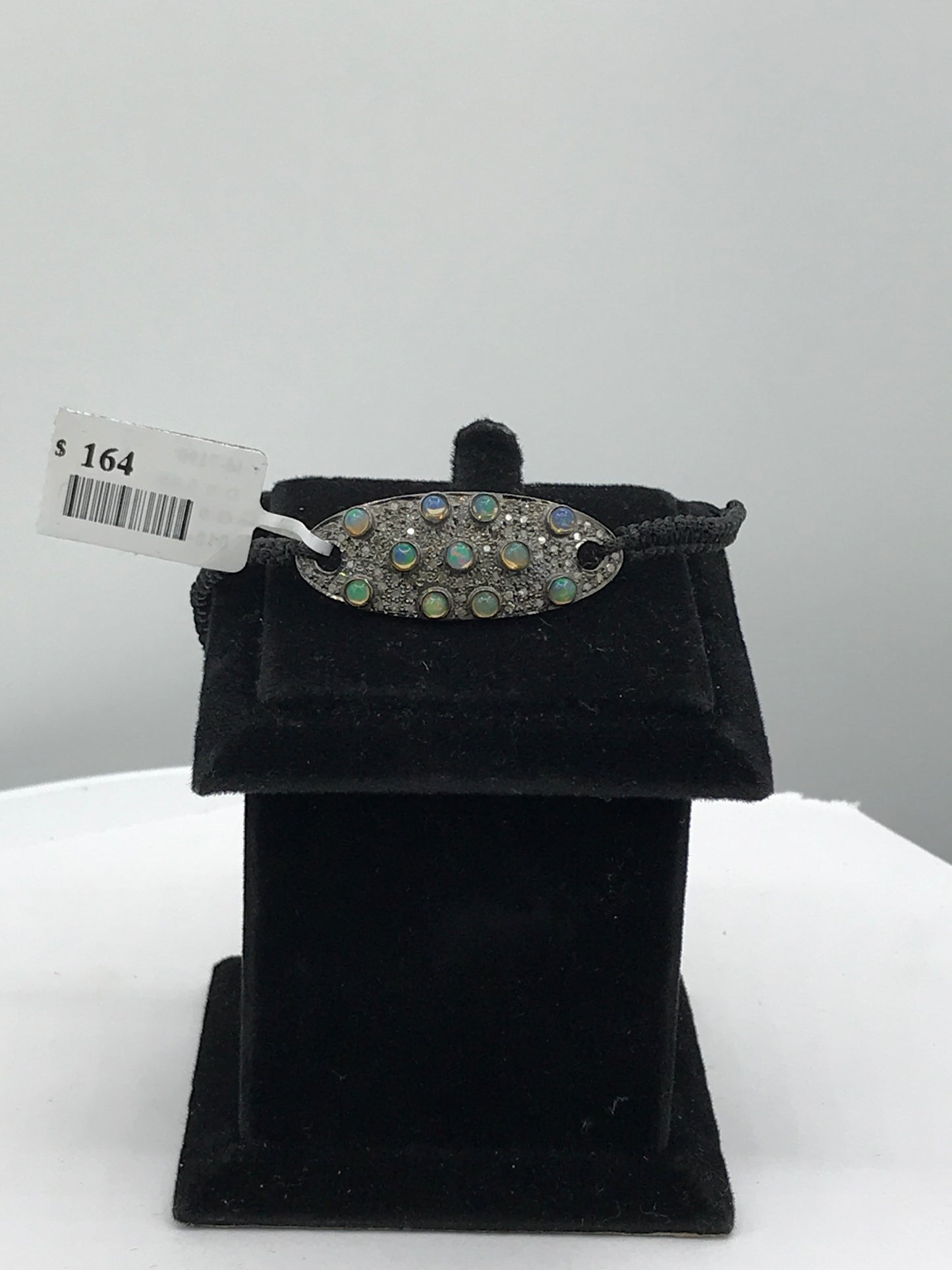 Oval Shape Opal and Diamond Marcame Bracelet