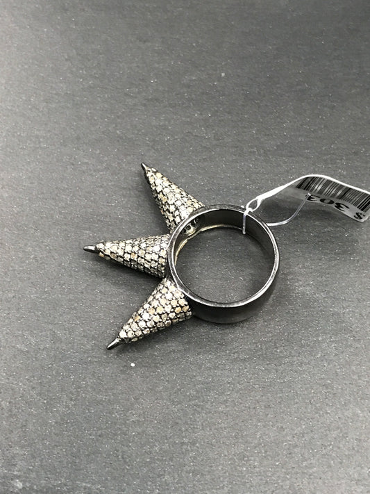 Triple Spike Diamond Ring
