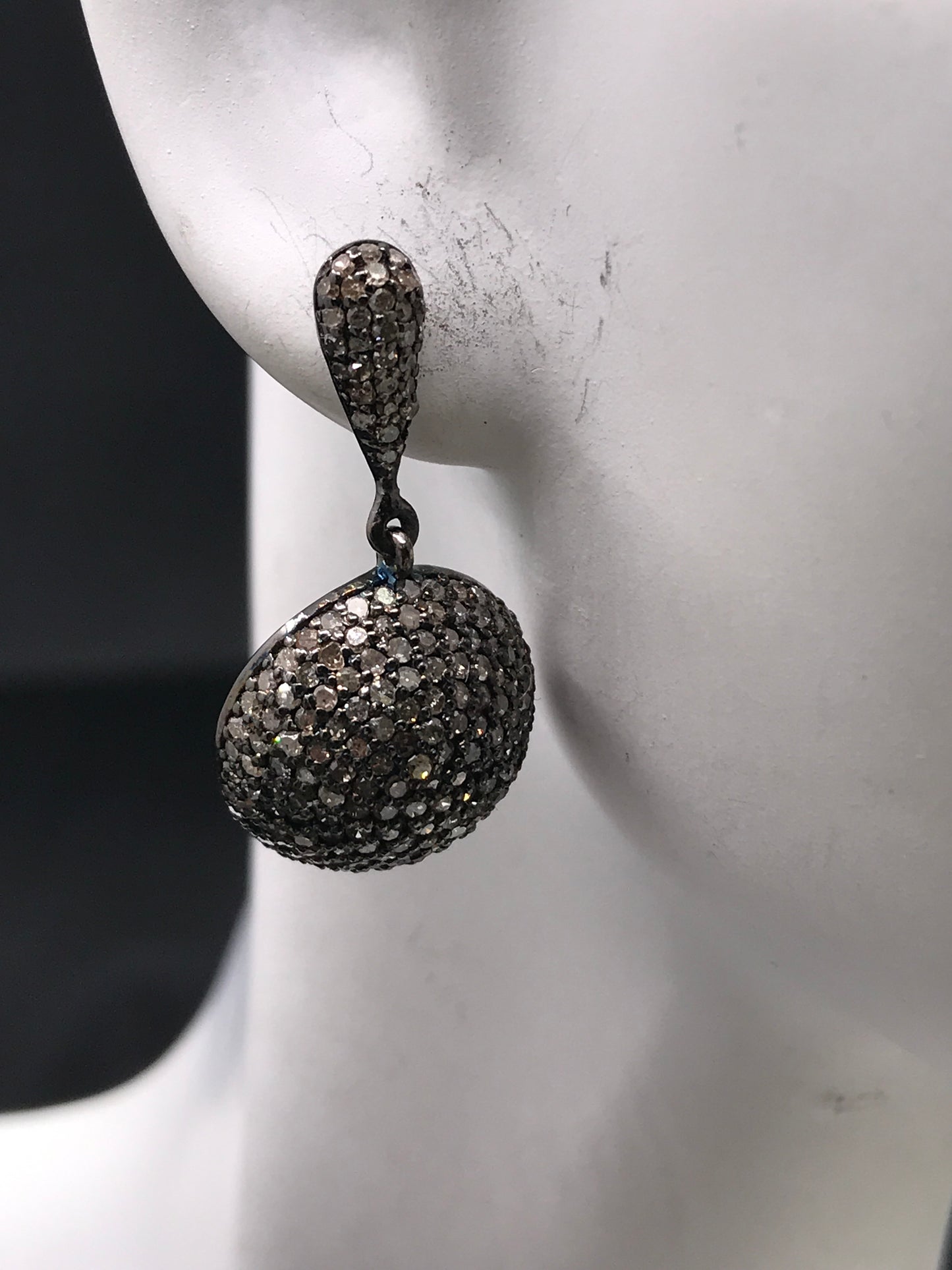 Round Ball Diamond EARRINGS