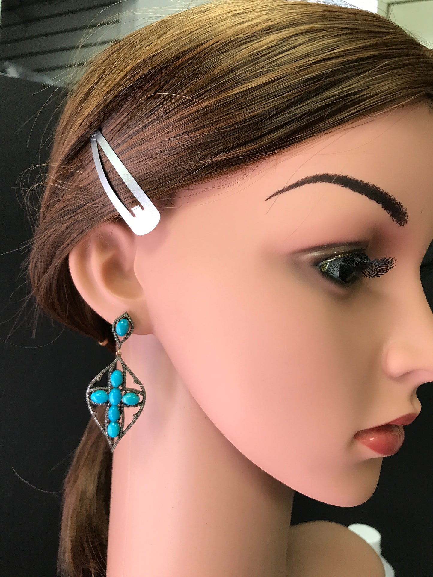 Diamond and Turquoise Earring