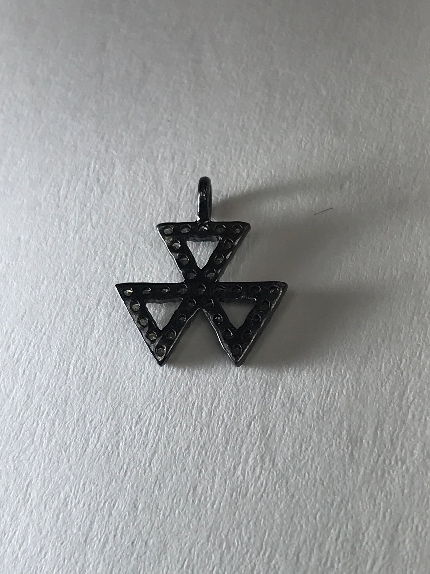 Vintage Diamond Silver Charm