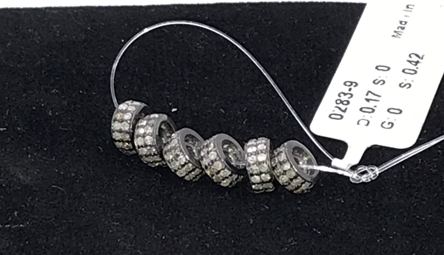 Spacer Pave Diamond Beads