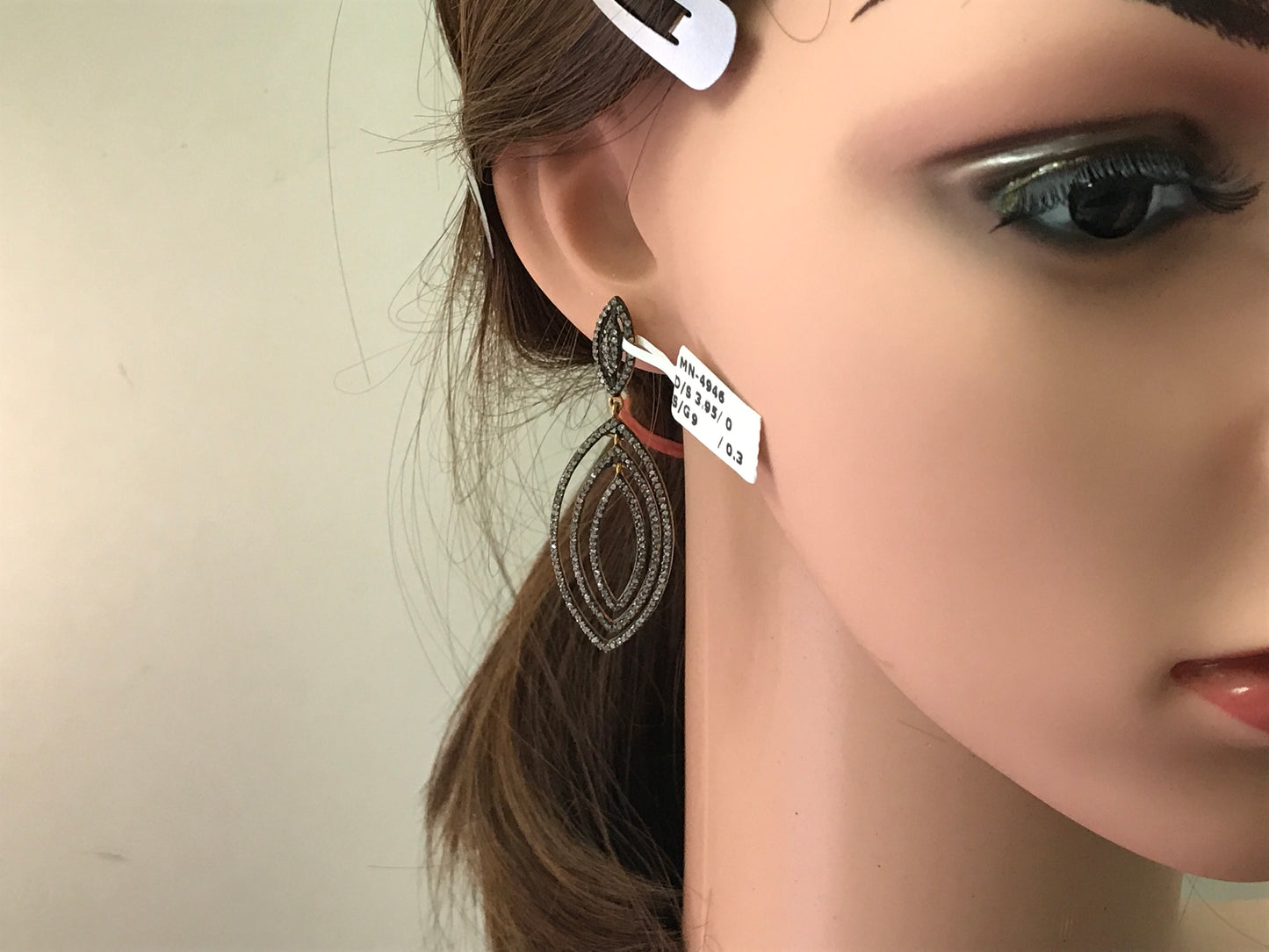 Fancy Oval Shape Diamond Earring