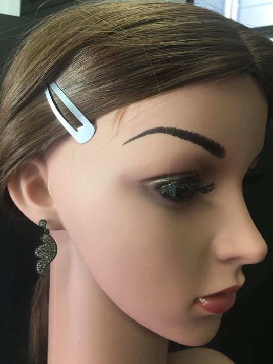 Silver and Diamond Pave EARRINGS