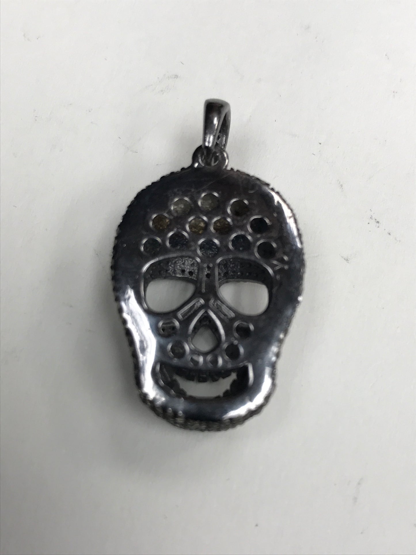 Diamond Charm .925 Oxidized Sterling Silver Diamond Charms, Genuine handmade pave diamond Charm Size Approx 1.0"(18 x 25 MM)