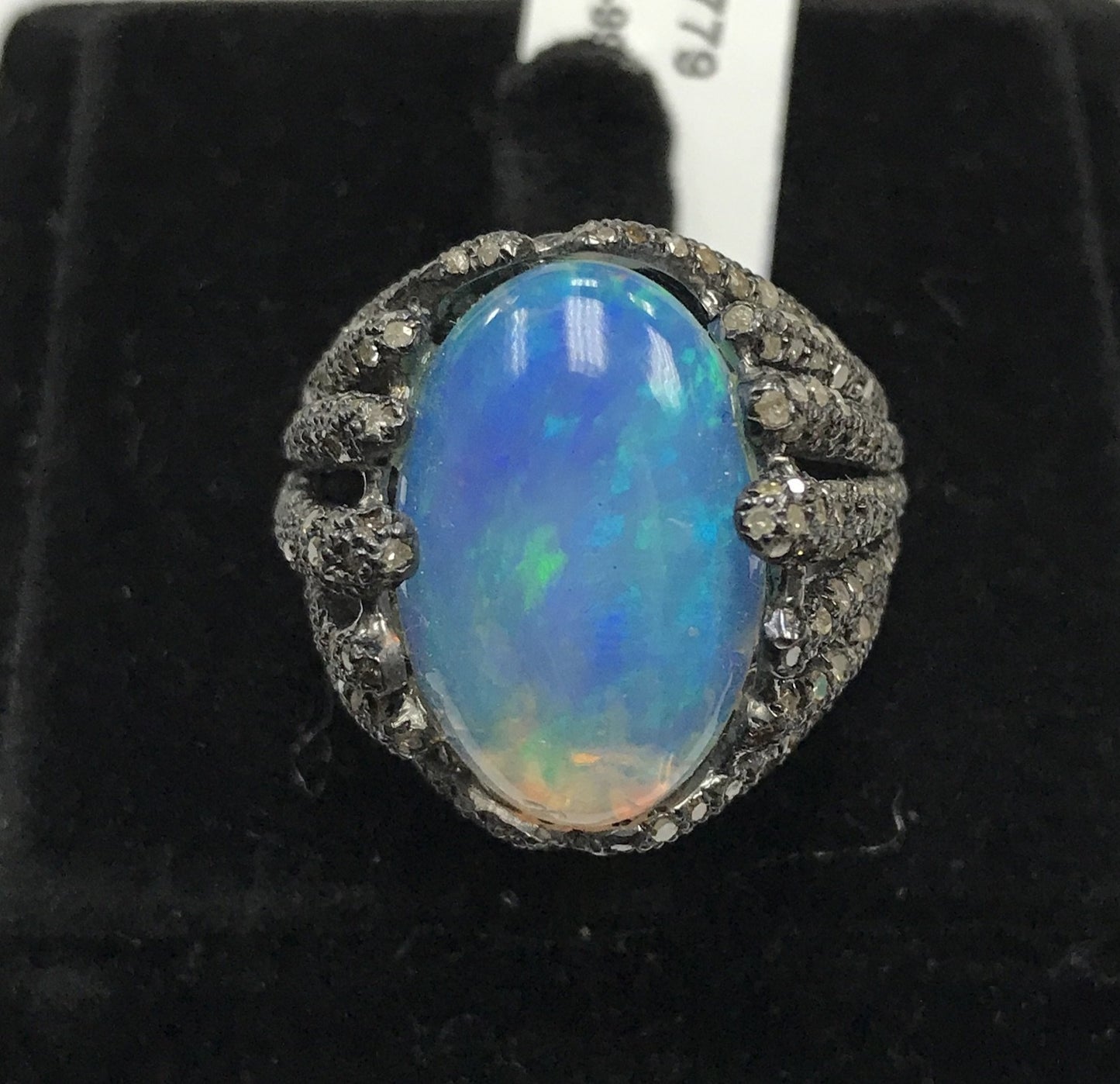 Opal Designer Ring with Diamonds