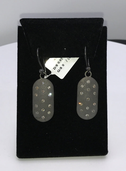 Rectangle Shape Diamond Earring