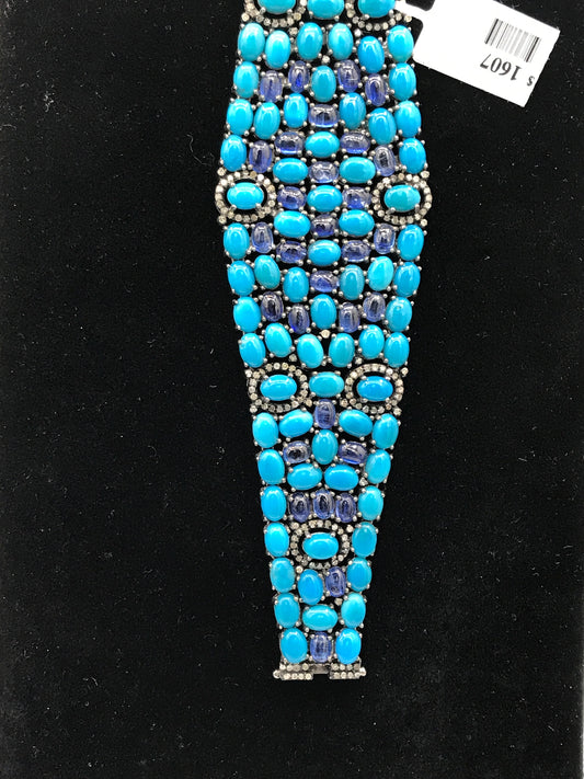 Turquoise Designer Diamond Bracelet