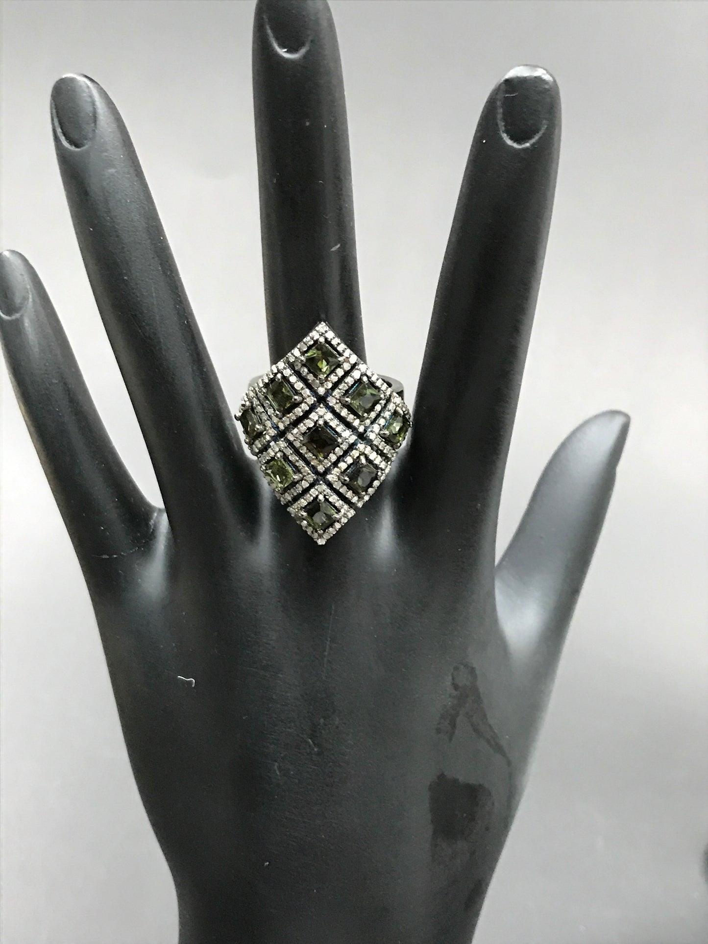 Diamond and Tourmaline Ring