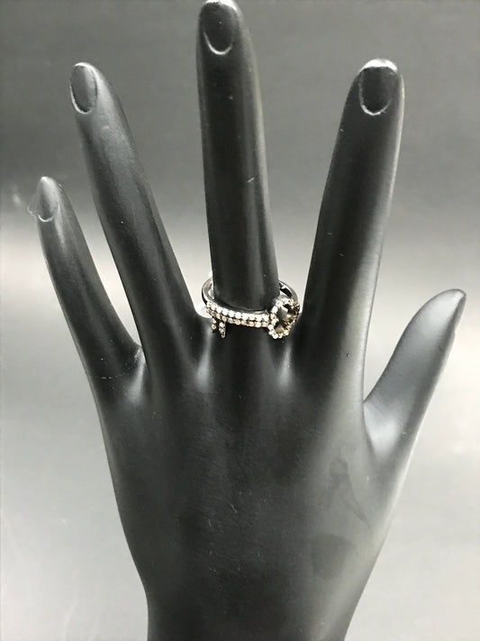 Key Shape Diamond Ring
