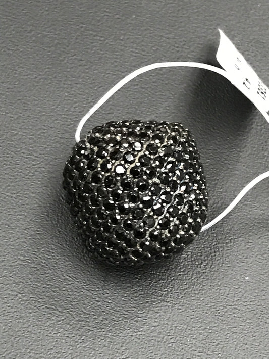Drop Shaped Black Spinel Bead