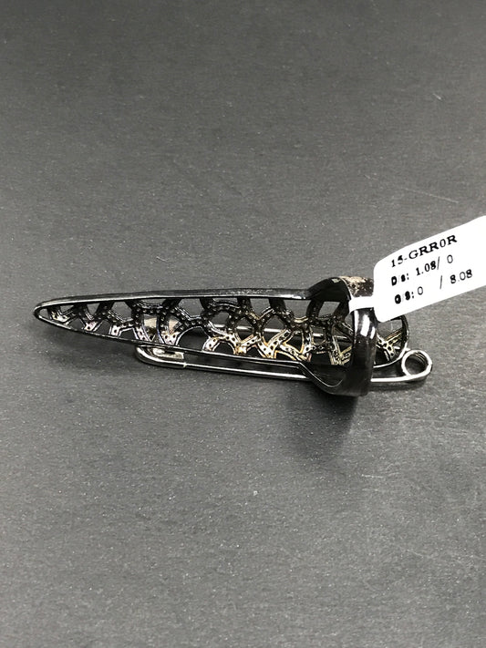 Diamond and Silver Black Rhodium Finish Rings