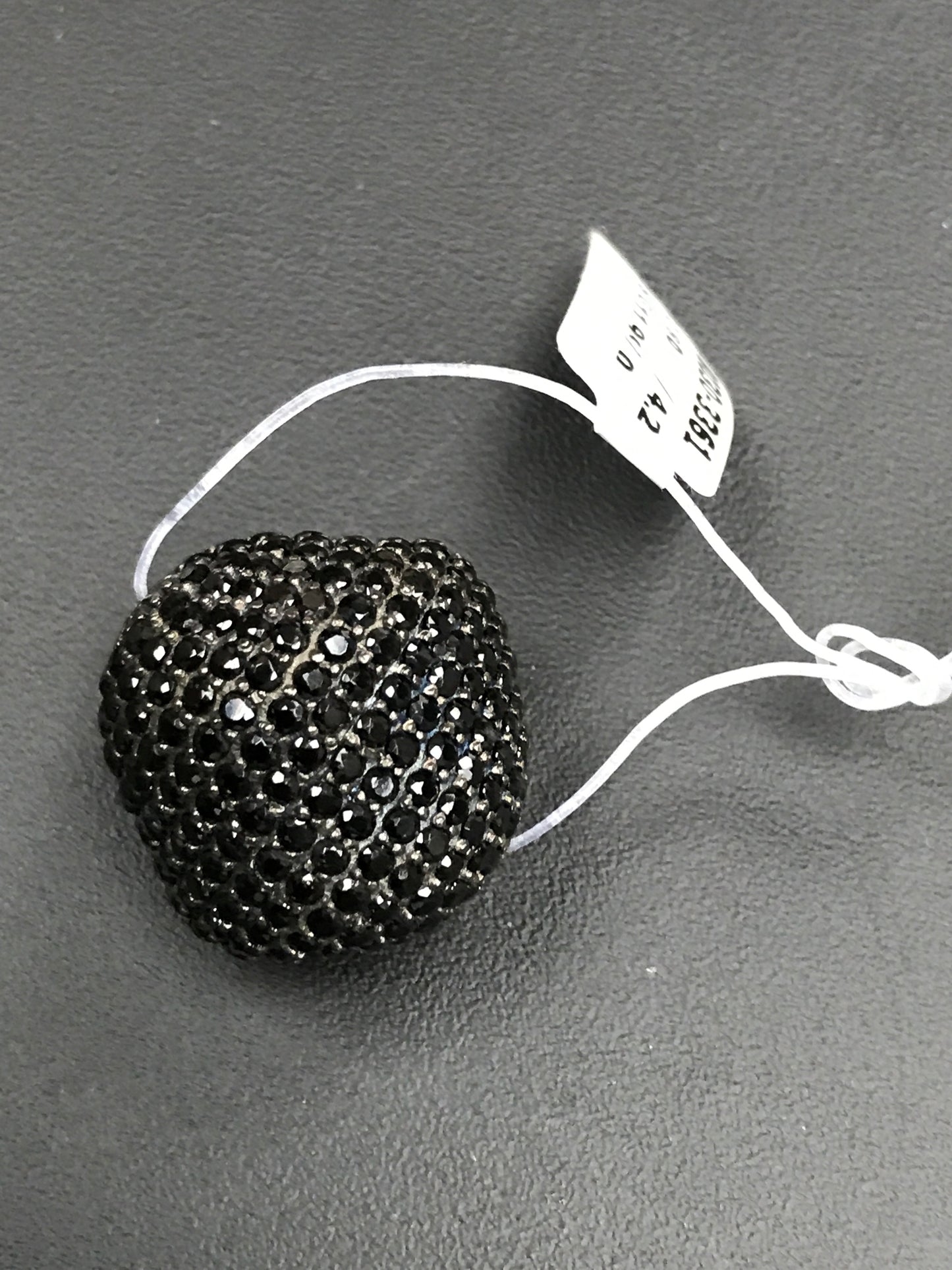 Drop Shaped Black Spinel Bead