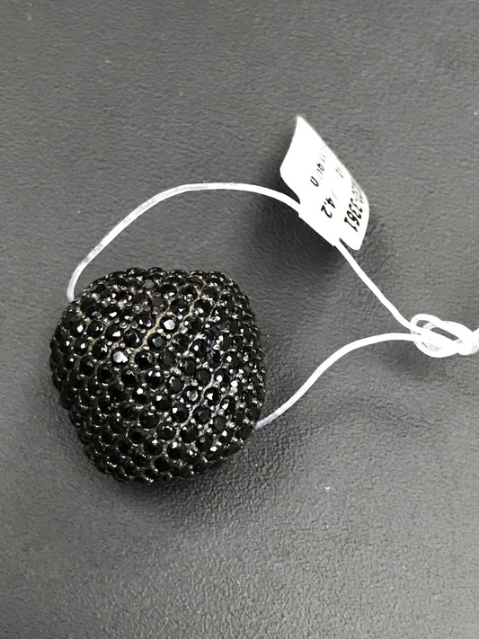 Drop Shaped Black Spinel Bead