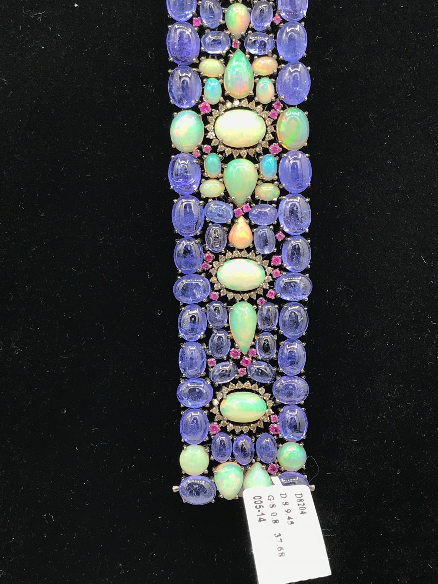 Tanzanite and Opal Bracelet with Diamond