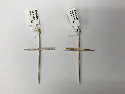 14k Solid Gold Cross Diamond Pendants. pave diamond Pendant.