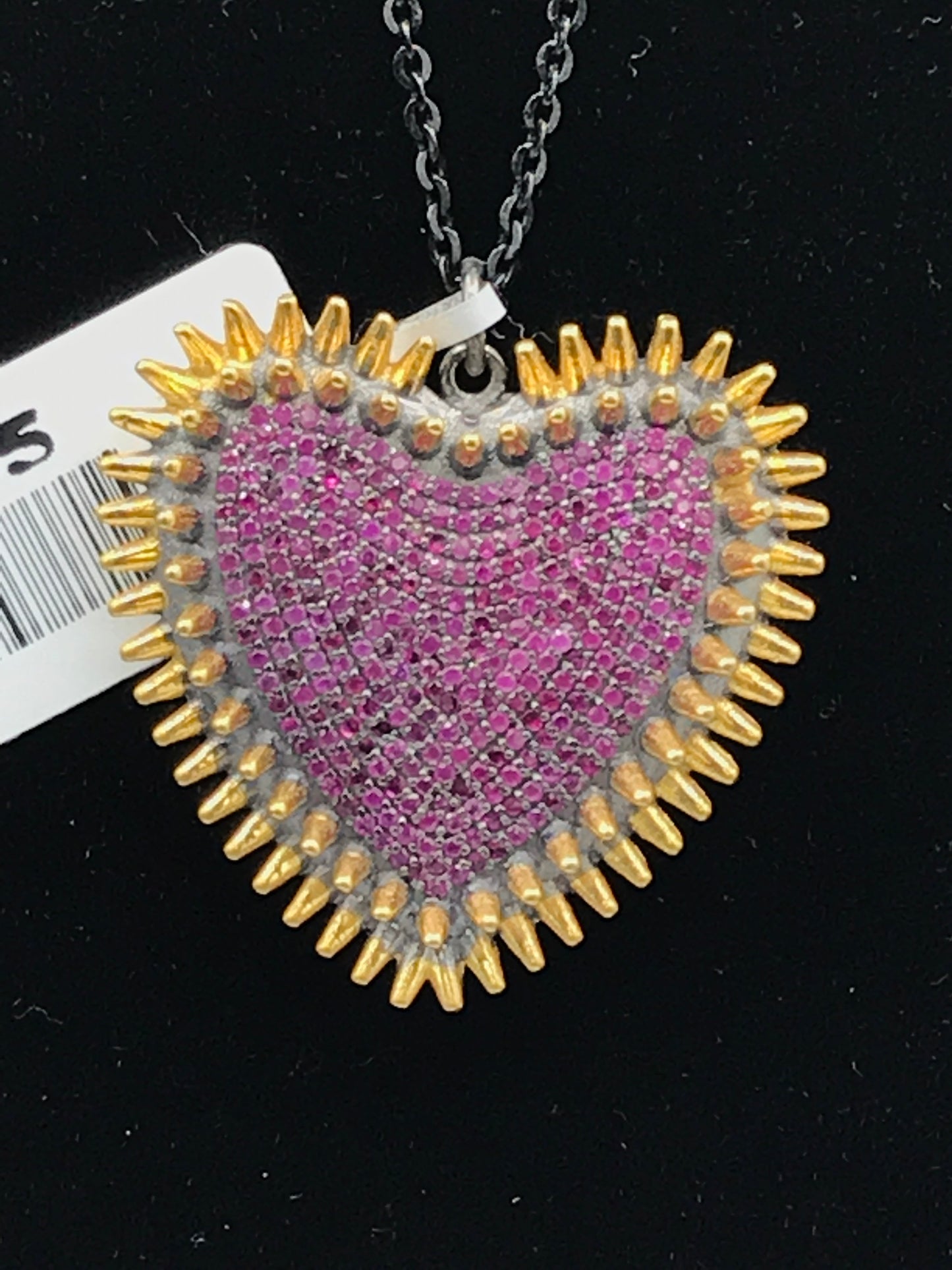 Heart Shape Pave Diamond Pendants