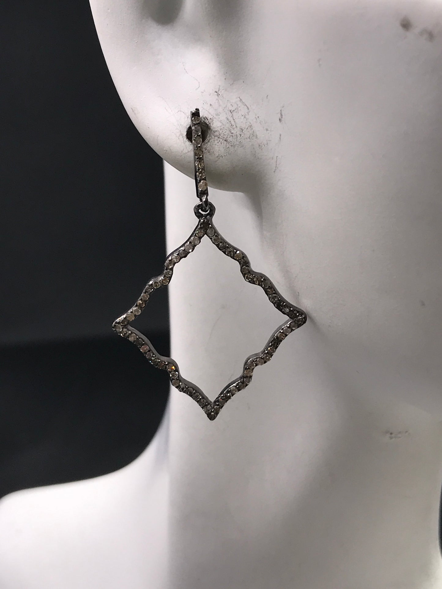 Diamond Silver Earring