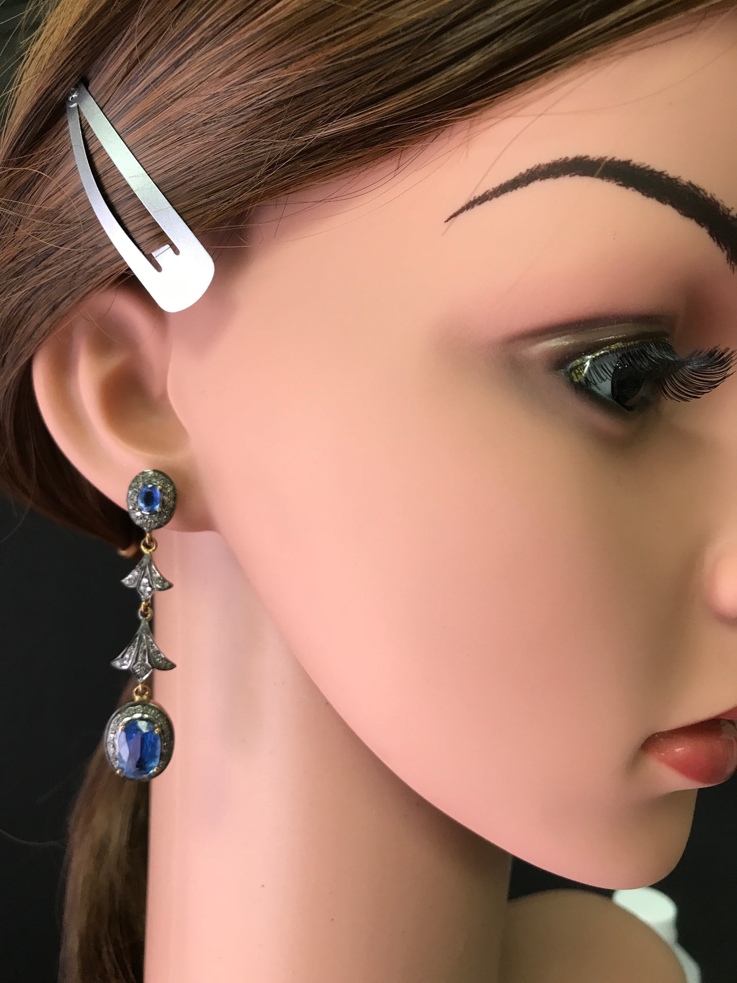 Kynite and Diamond Earrings,