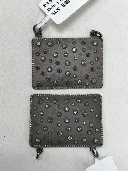 Rectangular Shape Diamond Pendants