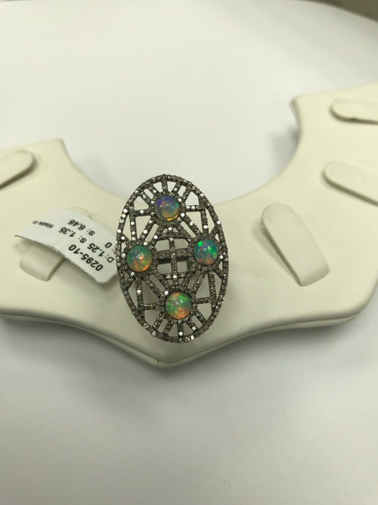 DIAMOND SILVER RING.