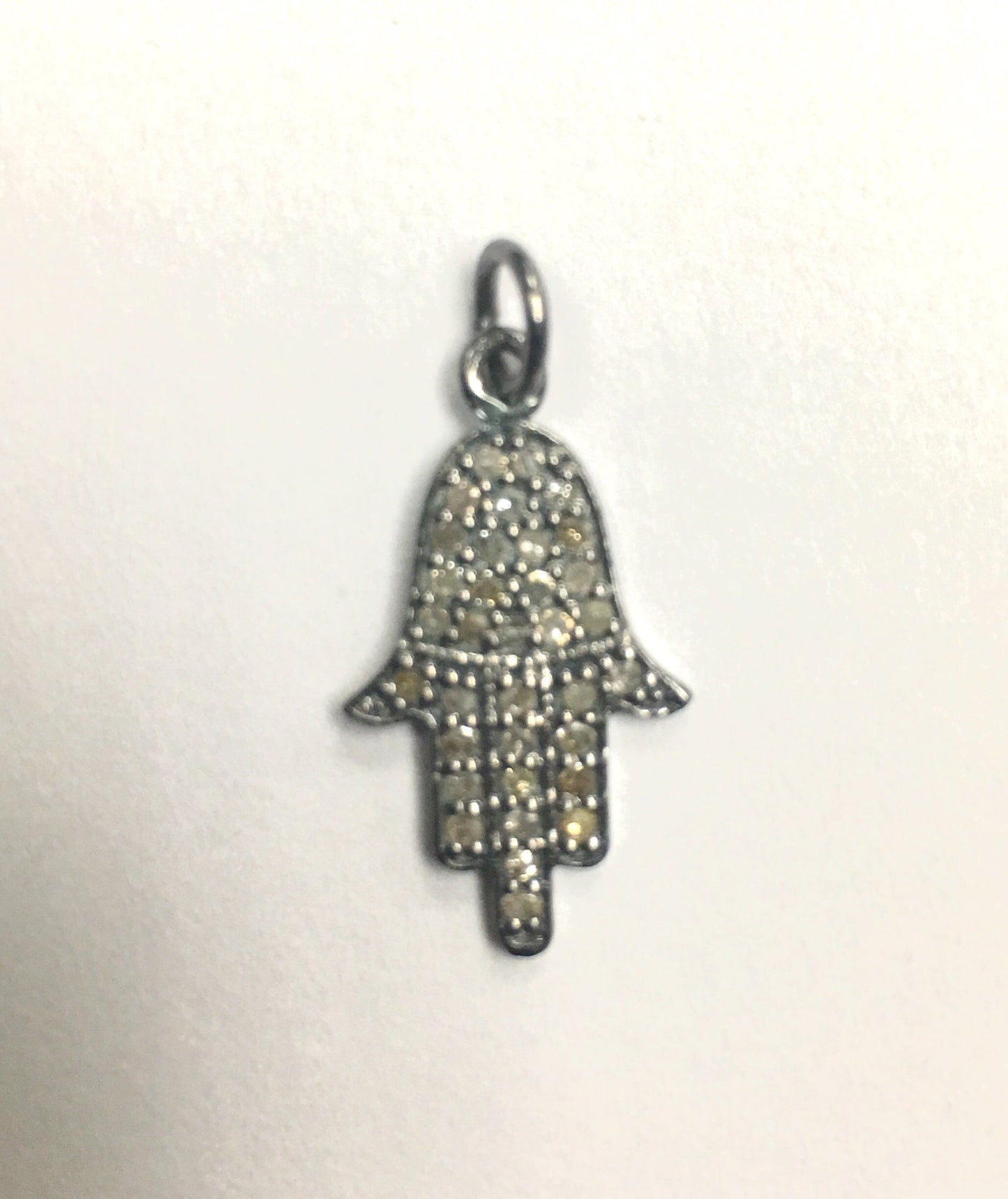 Hamsa Hand Diamond Charm