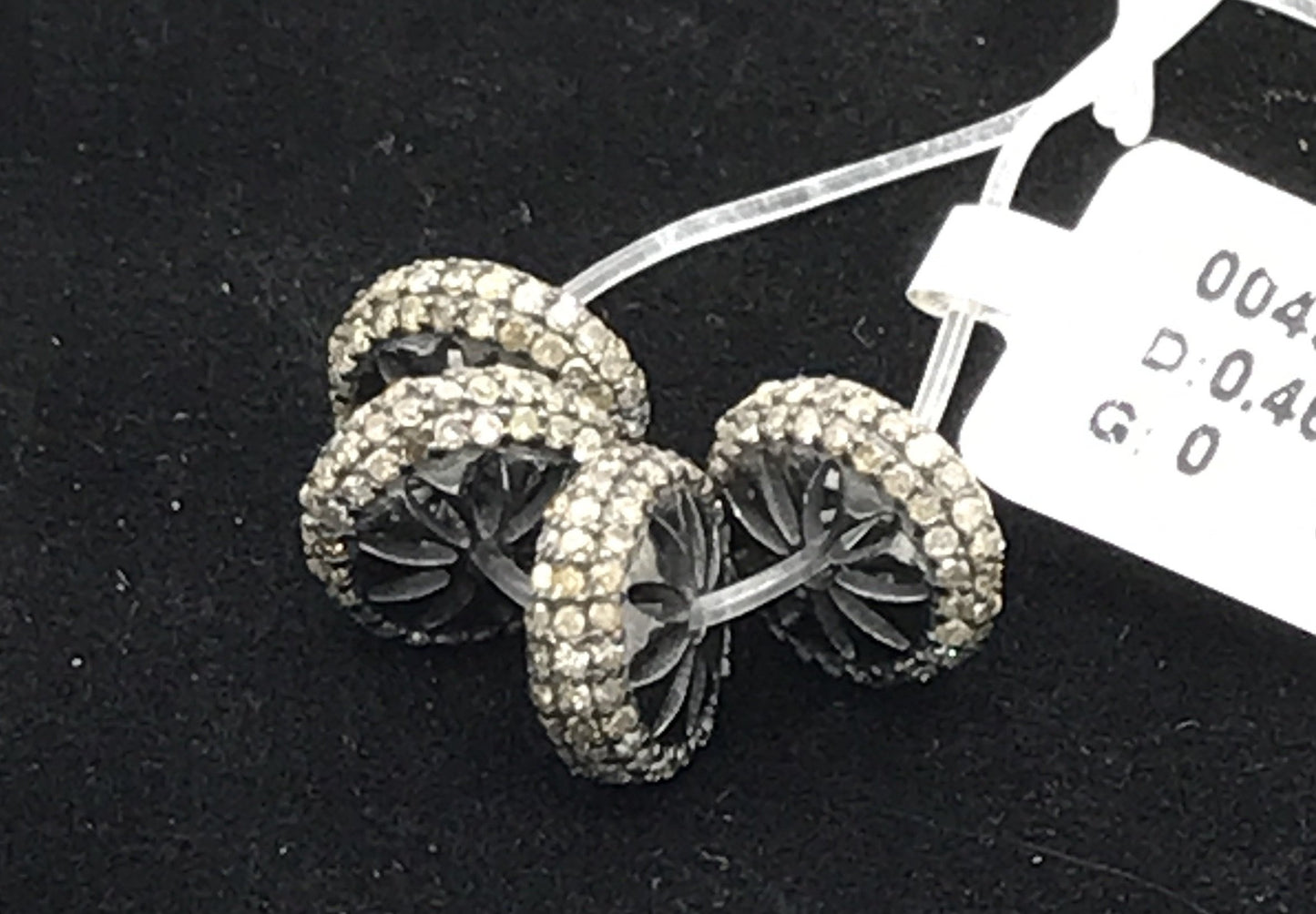 Rondell Shape Pave Diamond Beads