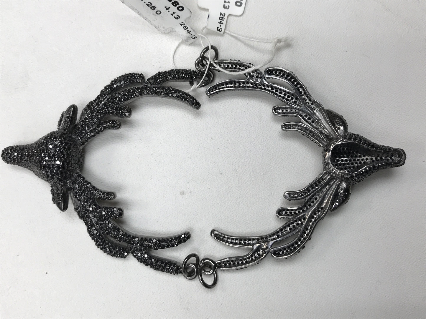 Dear Shape Black Spinel Charm