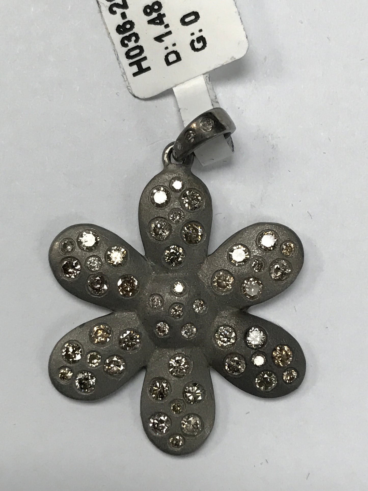 Flower Shape Diamond Pendants & Charm Approx 29 x 29 mm