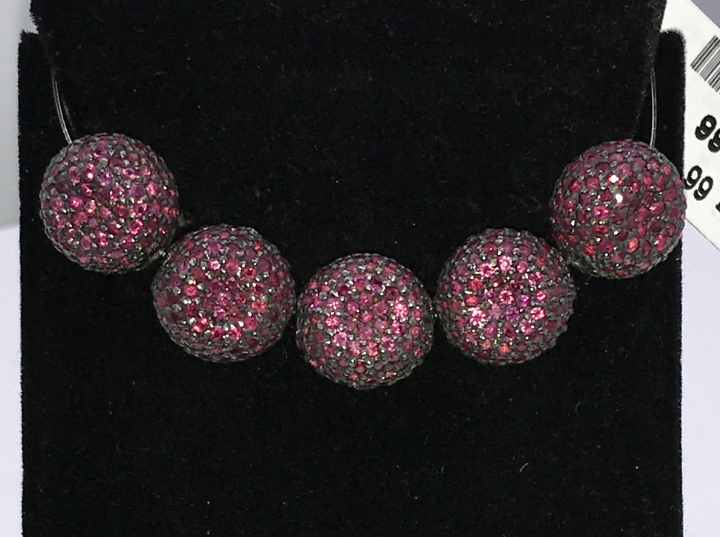 Coin Shape Silver Pave Beads