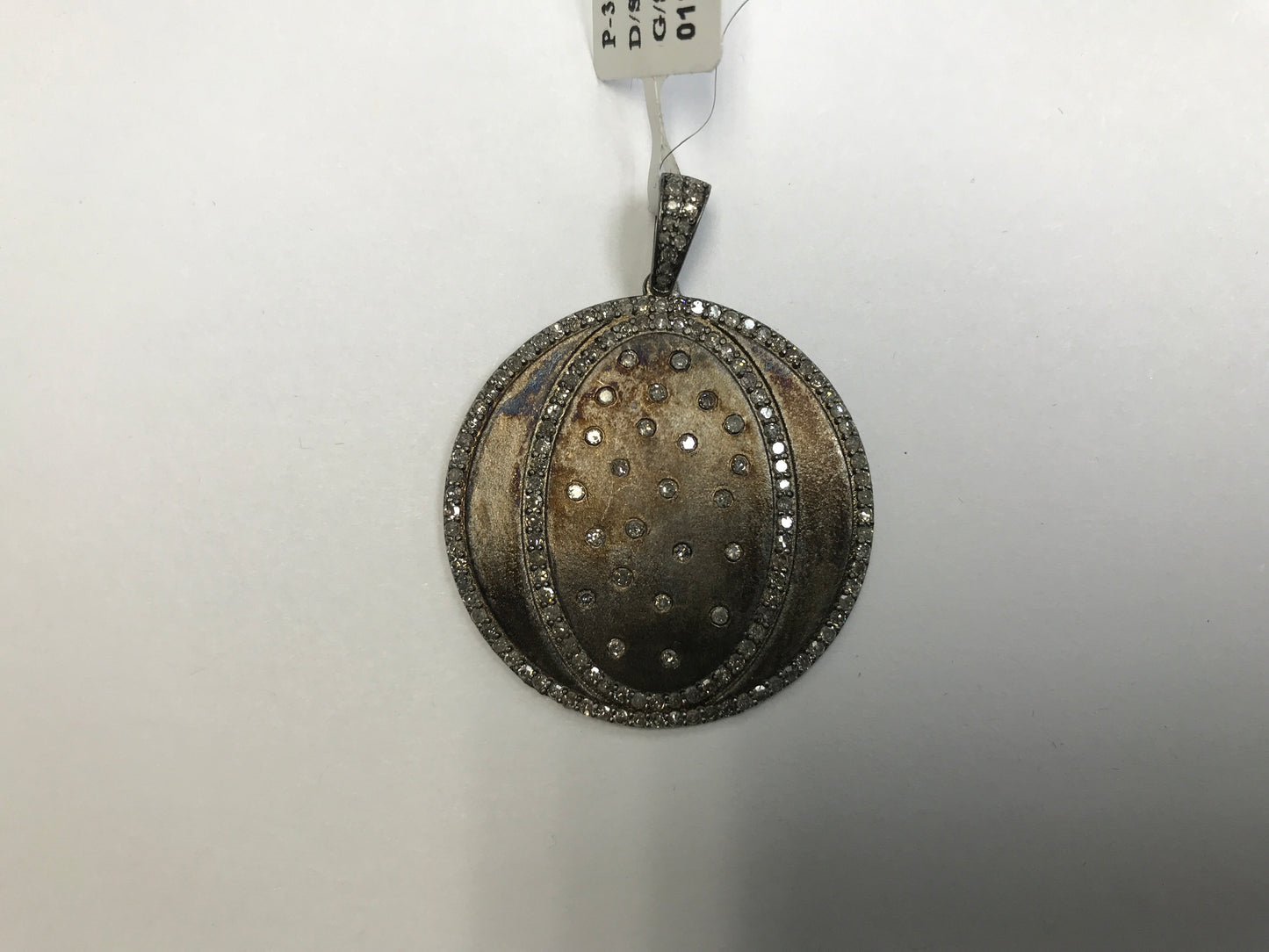 Round Pave Diamond Pendant