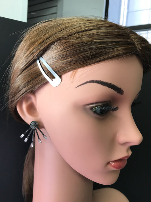 Black Spinel Moonstone Earring