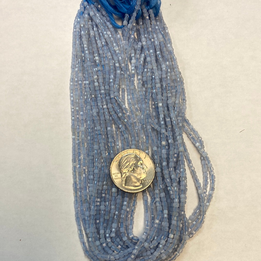 Chalcedony, Blue Chalcedony Faceted Square, Aqumarine faceted box, faceted cube