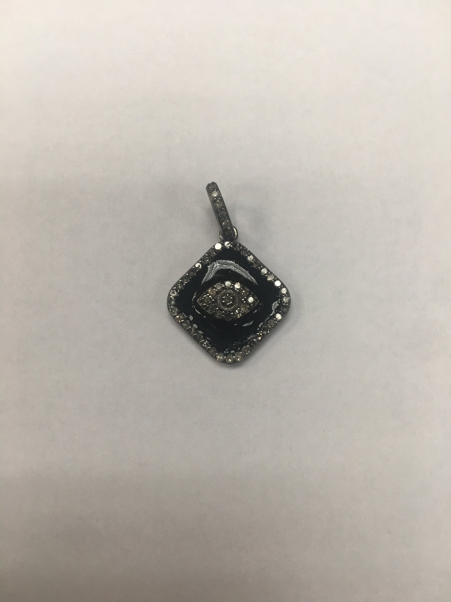 Evil Eye Silver Diamond Charm
