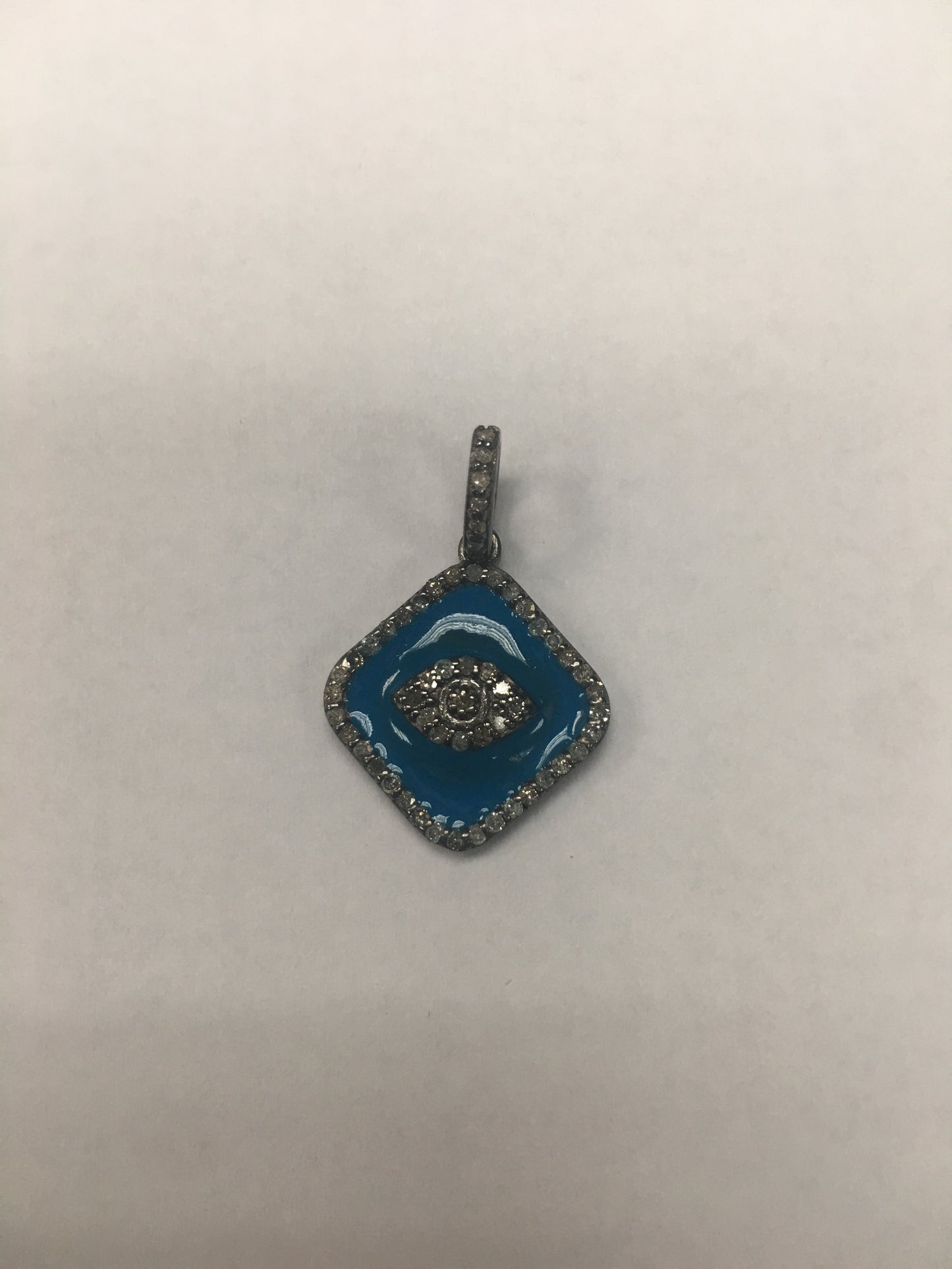 Evil Eye Silver Diamond Charm