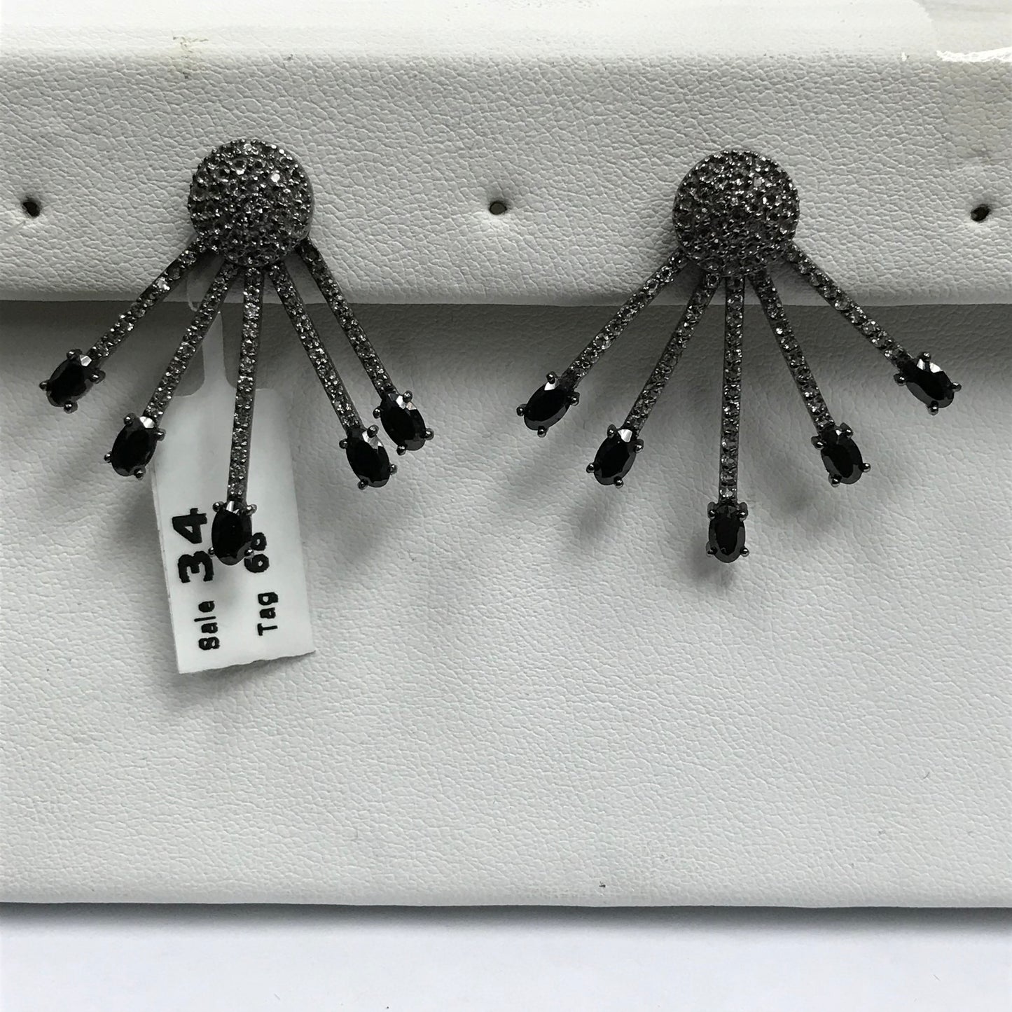 Black Spinel Moonstone Earring