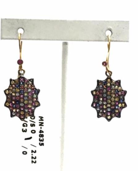 Multi Sapphire Fancy Shape Earring