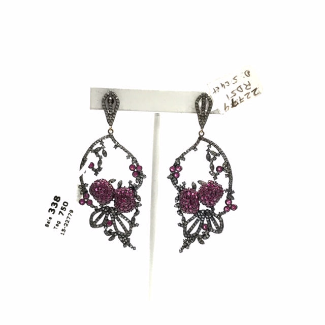 Diamond and Ruby Designer Earring