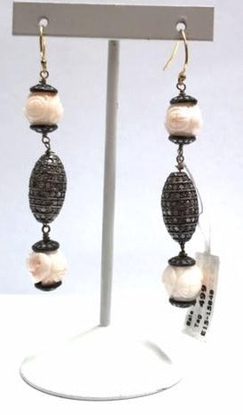 Coral Diamond Earrings