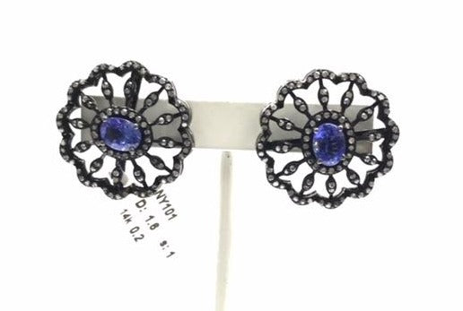 Flower Shape Diamond Earring