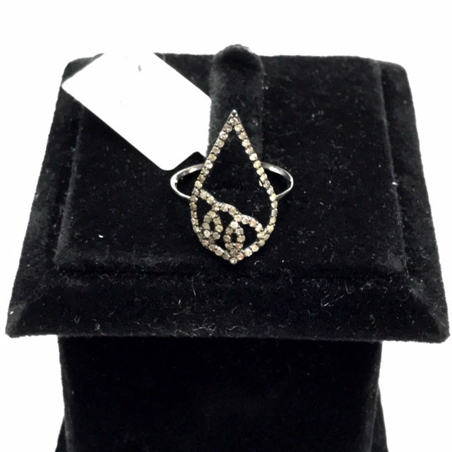 Drop Shape Designer Diamond Ring